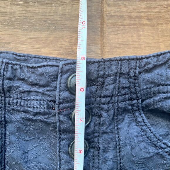 Pilcro Anthropologie Jeans Size 27 High-Rise Skinny Dark Gray Floral Textured - Picture 9 of 10